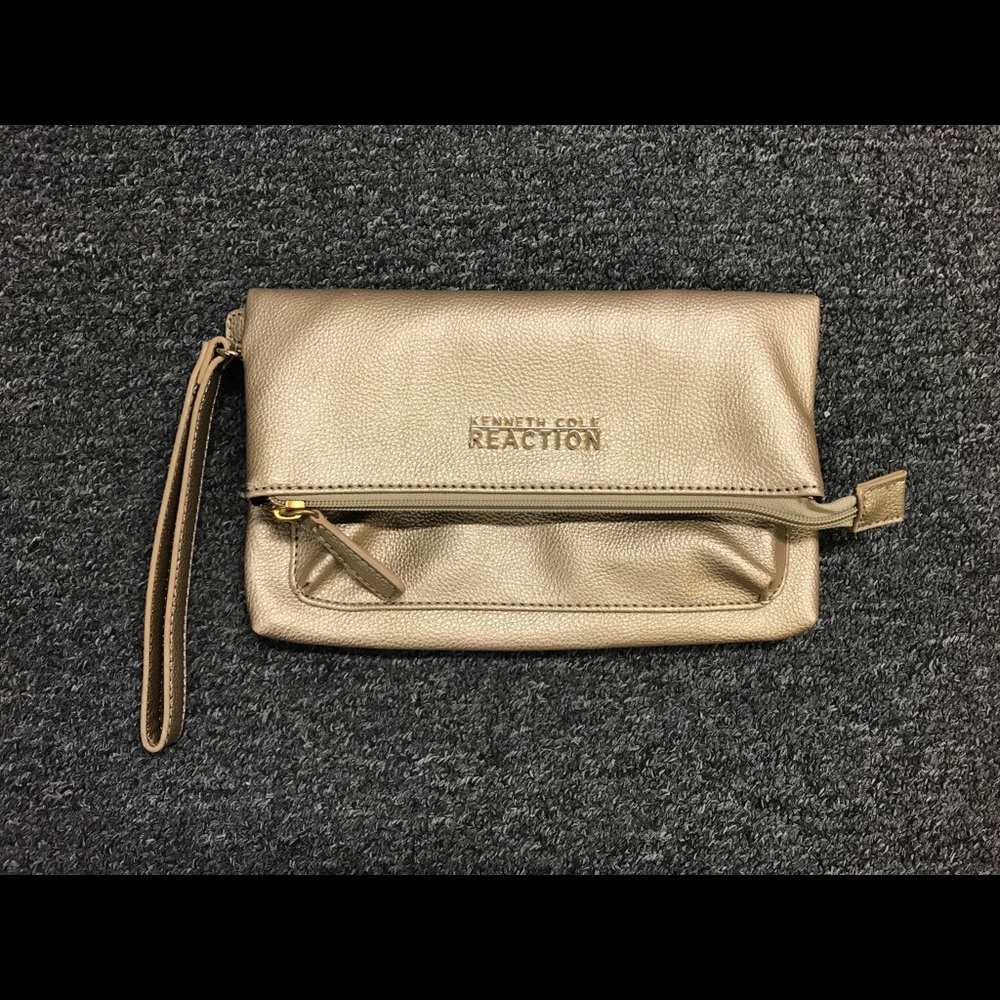 Brand NEW Kenneth Cole Gold Wristlet